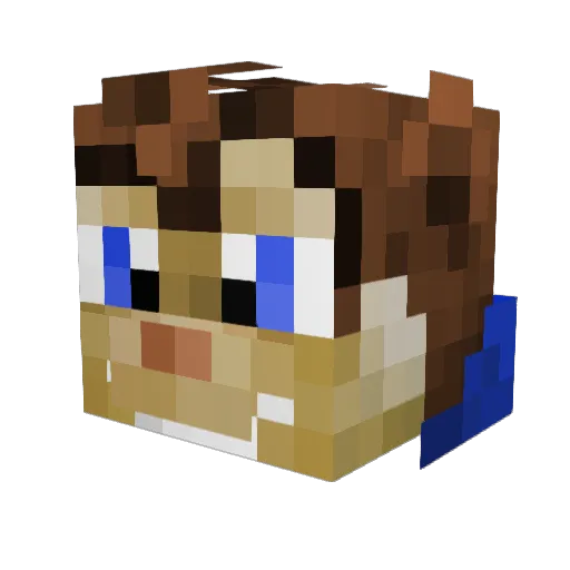 xavierissobased Minecraft avatar head, 3D render