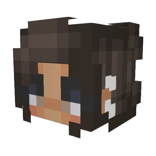 xayfos Minecraft avatar head, 3D render