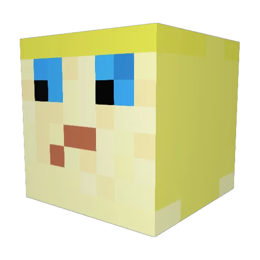 xb0530 Minecraft avatar head, 3D render