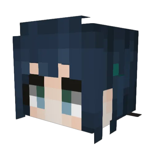 xb_o Minecraft avatar head, 3D render