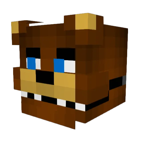 xbaloux Minecraft avatar head, 3D render