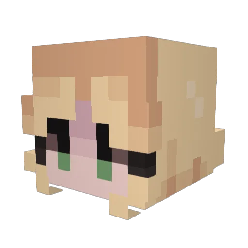 xbatdeanx Minecraft avatar head, 3D render