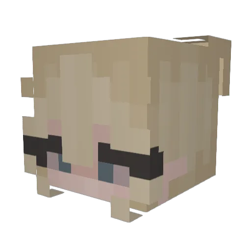 xbaya_deo Minecraft avatar head, 3D render