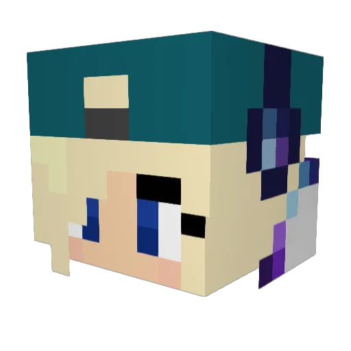 xbeckra Minecraft avatar head, 3D render