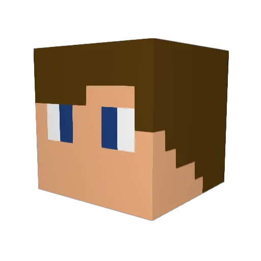 xbennies Minecraft avatar head, 3D render