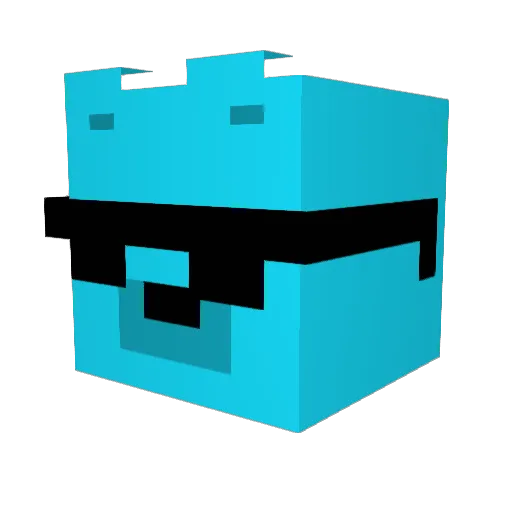 xber0k Minecraft avatar head, 3D render