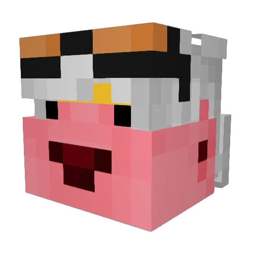 xbix_ Minecraft avatar head, 3D render