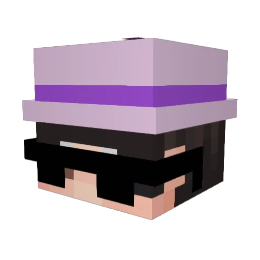xbizi Minecraft avatar head, 3D render