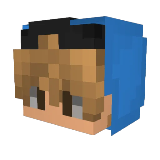 xblaze27 Minecraft avatar head, 3D render