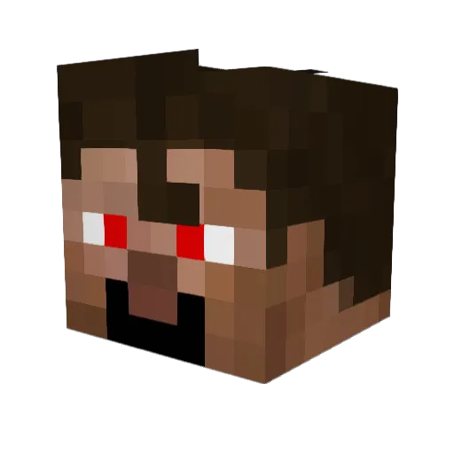 xblazeItx Minecraft avatar head, 3D render