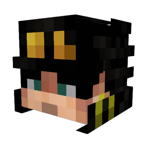 xbloca Minecraft avatar head, 3D render