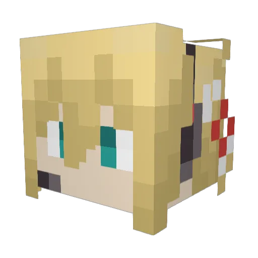 xbox3609 Minecraft avatar head, 3D render