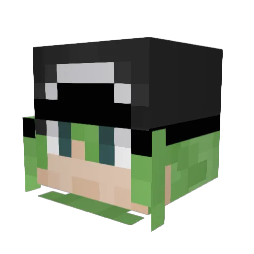 xbox4real Minecraft avatar head, 3D render