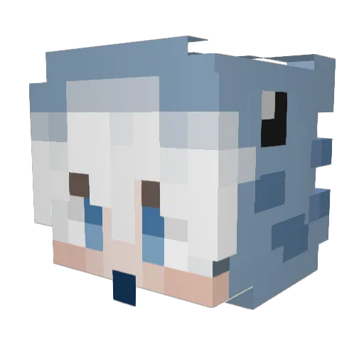 xboxiln Minecraft avatar head, 3D render