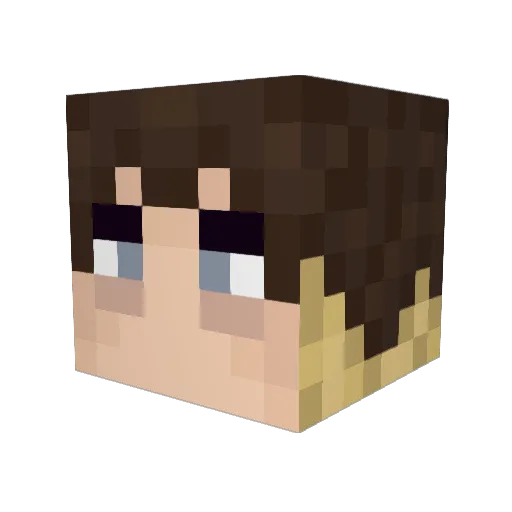 xboxliveman Minecraft avatar head, 3D render
