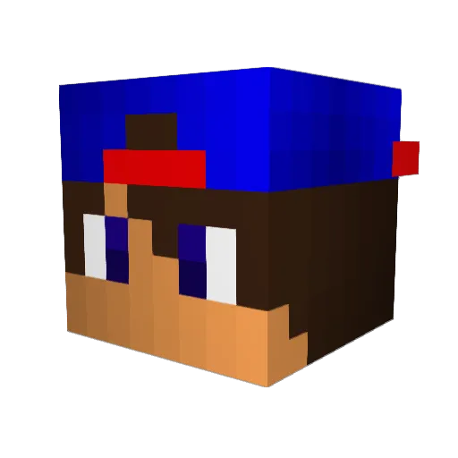 xboxviking Minecraft avatar head, 3D render