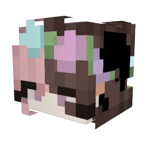 xbpro Minecraft avatar head, 3D render