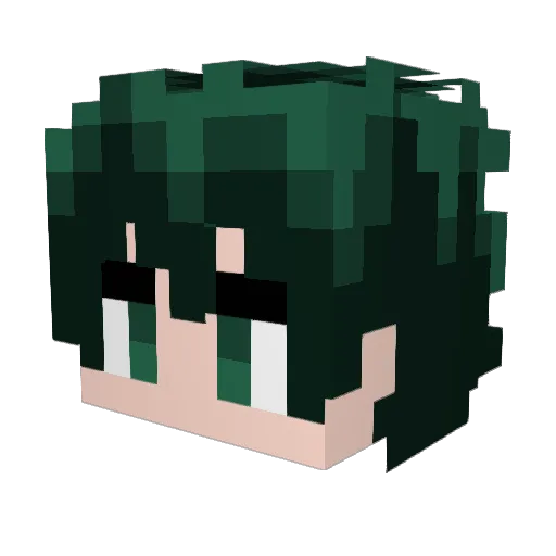xbrightknee Minecraft avatar head, 3D render