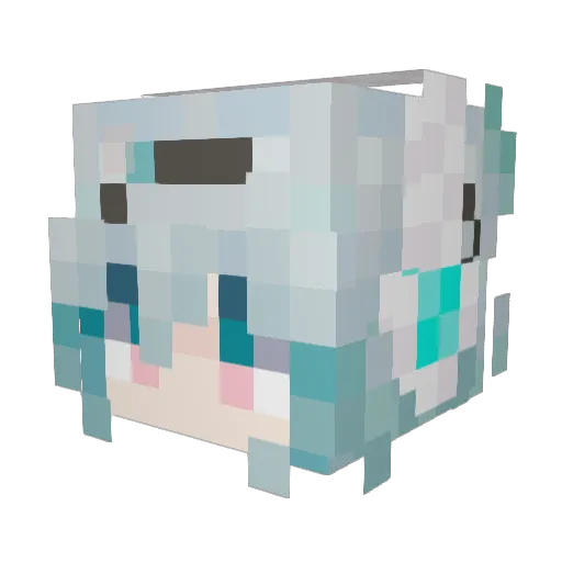 xbz_hz Minecraft avatar head, 3D render
