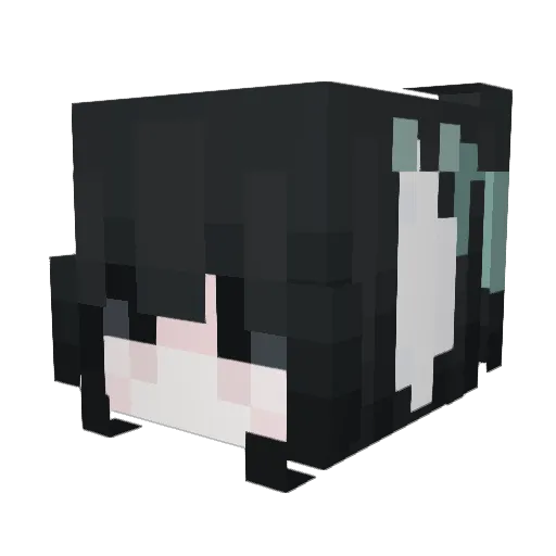 xbzzyy Minecraft avatar head, 3D render