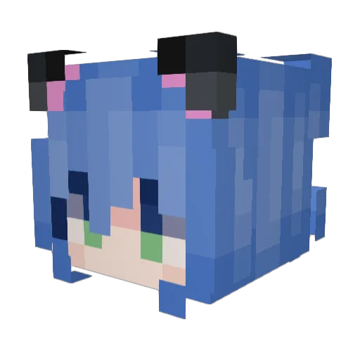 xc0408 Minecraft avatar head, 3D render