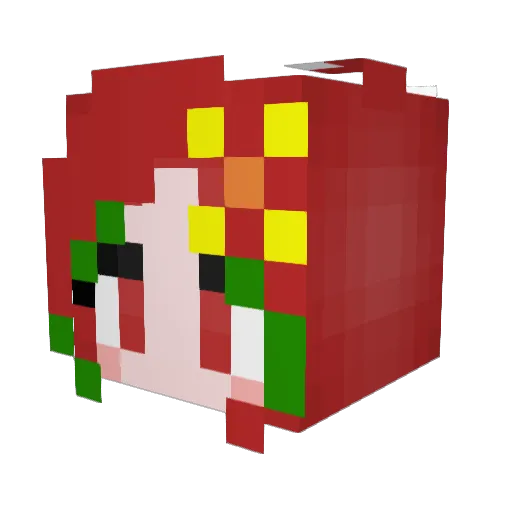 xc2v Minecraft avatar head, 3D render