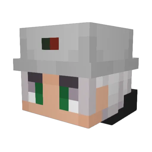 xcADLOV3N Minecraft avatar head, 3D render