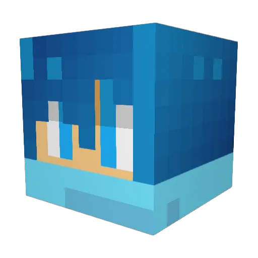 xcaria Minecraft avatar head, 3D render