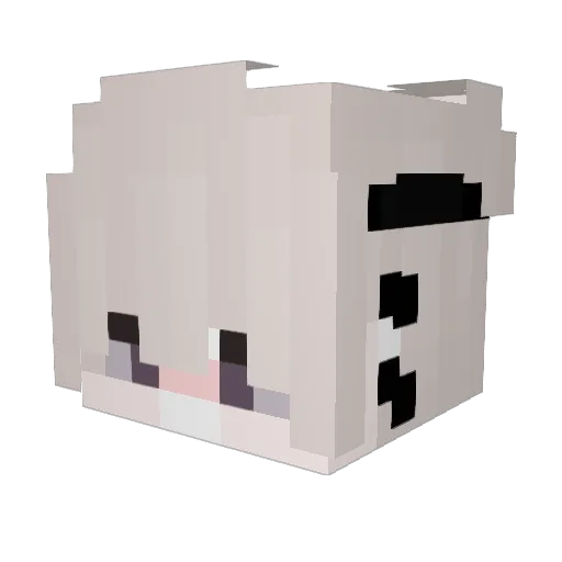 xcauvd Minecraft avatar head, 3D render