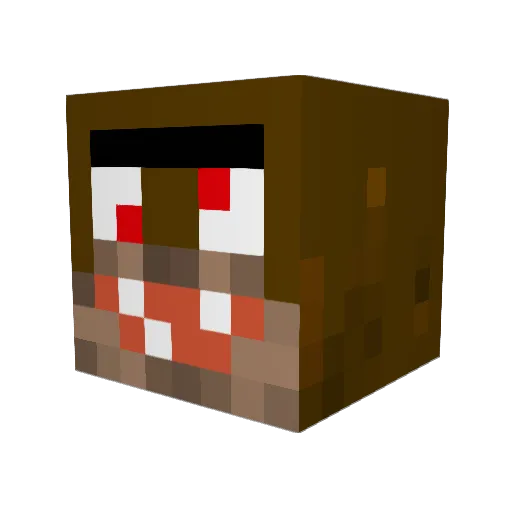 xcc6368 Minecraft avatar head, 3D render