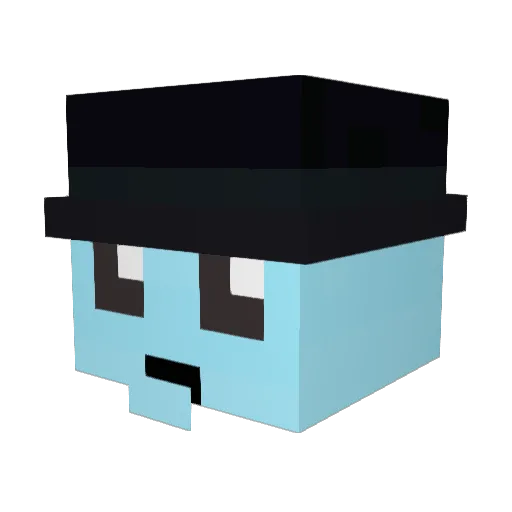 xcc_GN Minecraft avatar head, 3D render