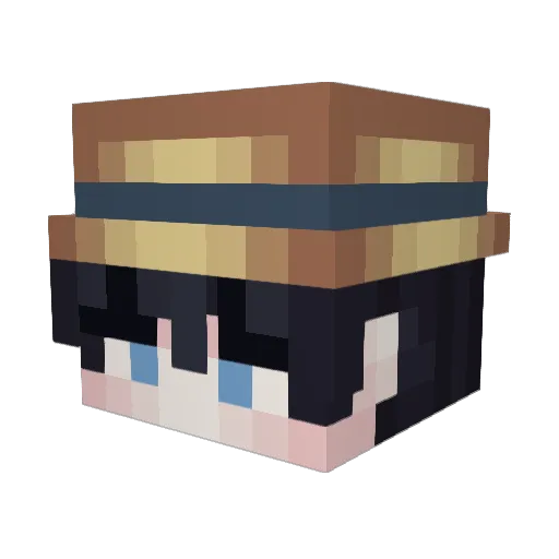 xccp1 Minecraft avatar head, 3D render