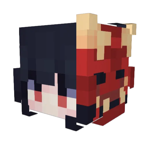 xcheneio Minecraft avatar head, 3D render