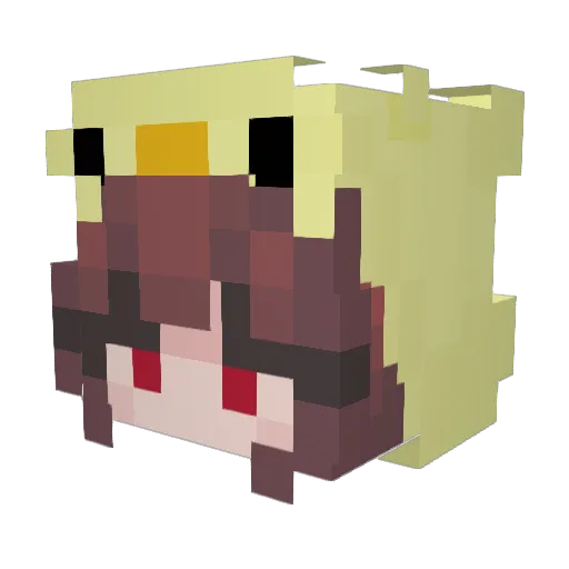 xchizuki Minecraft avatar head, 3D render