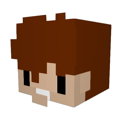 xcjack Minecraft avatar head, 3D render