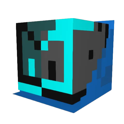 xclanURLIFEMINE Minecraft avatar head, 3D render