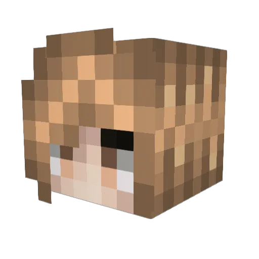 xclioMx Minecraft avatar head, 3D render