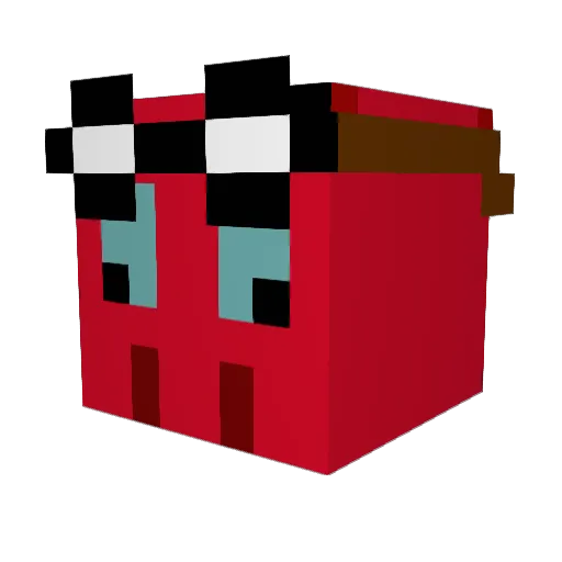 xclx Minecraft avatar head, 3D render