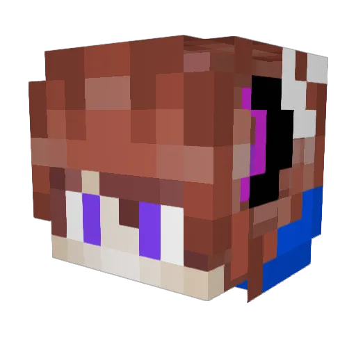 xcodef Minecraft avatar head, 3D render