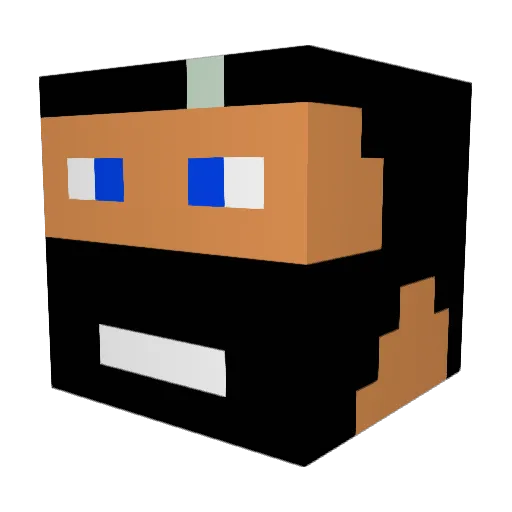 xcoopers Minecraft avatar head, 3D render