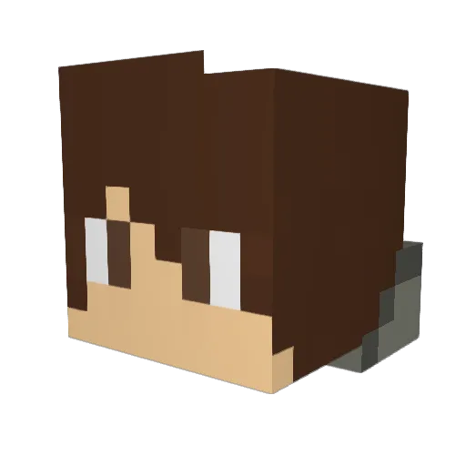 xcottonx Minecraft avatar head, 3D render
