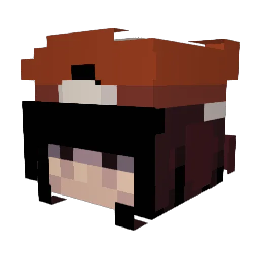 xcrystalina Minecraft avatar head, 3D render