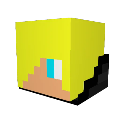 xcuatrox Minecraft avatar head, 3D render