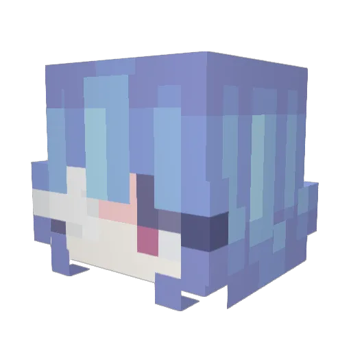 xcuzzy Minecraft avatar head, 3D render