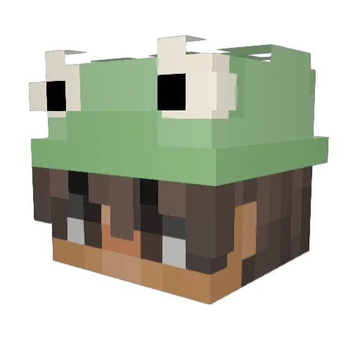 xcxc Minecraft avatar head, 3D render
