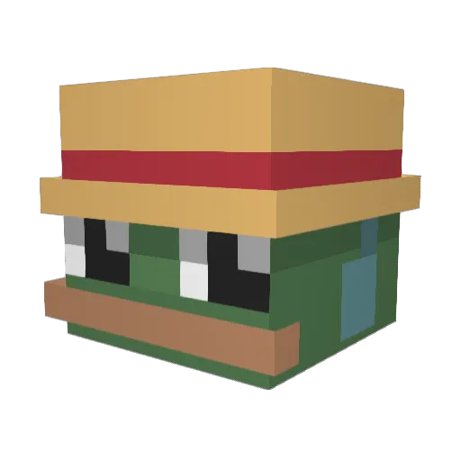 xd8BALL Minecraft avatar head, 3D render