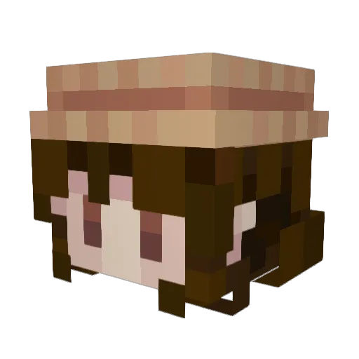 xdAuroraxd Minecraft avatar head, 3D render