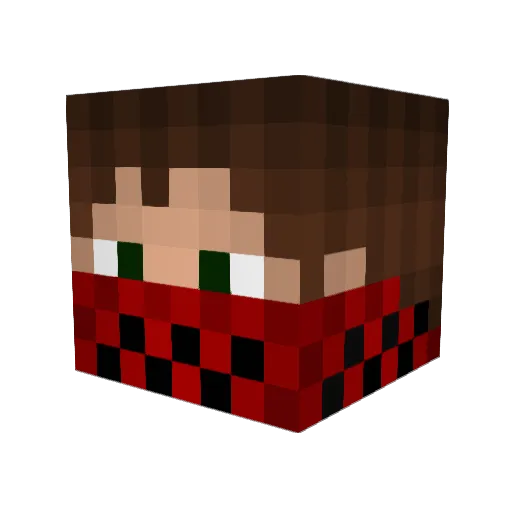 xdBlace Minecraft avatar head, 3D render