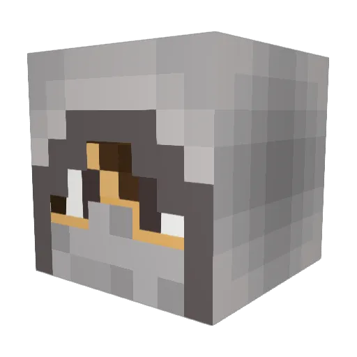 xdBlackJesus Minecraft avatar head, 3D render