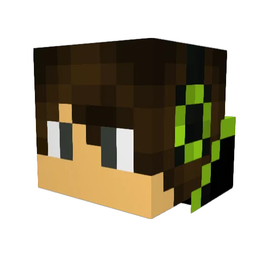 xdColt Minecraft avatar head, 3D render